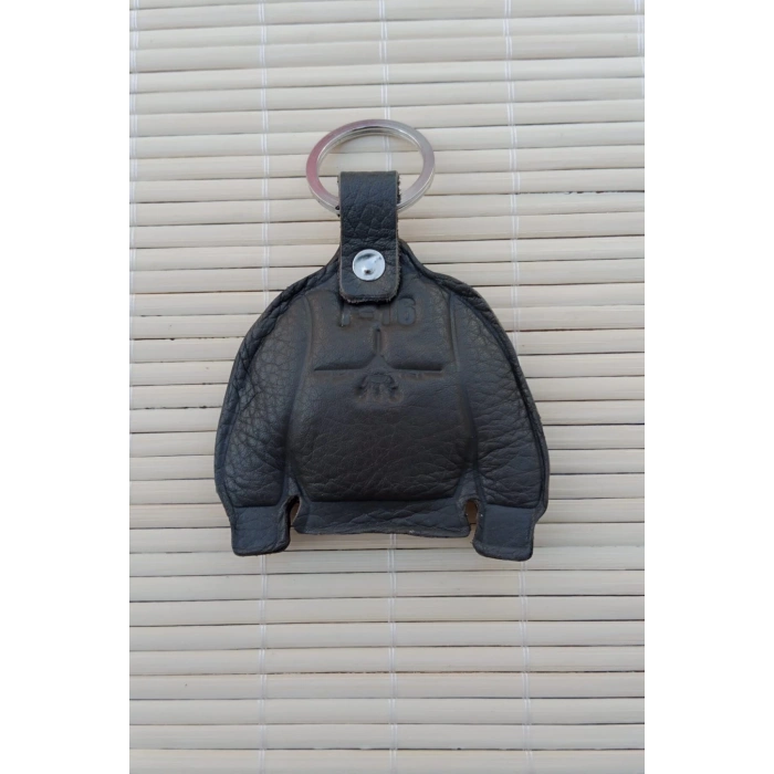 2 Adet Haki Renkli ozel uretim Hakiki Deri Pilot Mont Hediyelik Anahtarlik