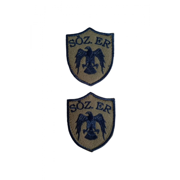 2 Adet Hava Kuvvetleri Gri Zemin Kartal Nakisli Sozer Yazili Mini Tisort Rutbesi