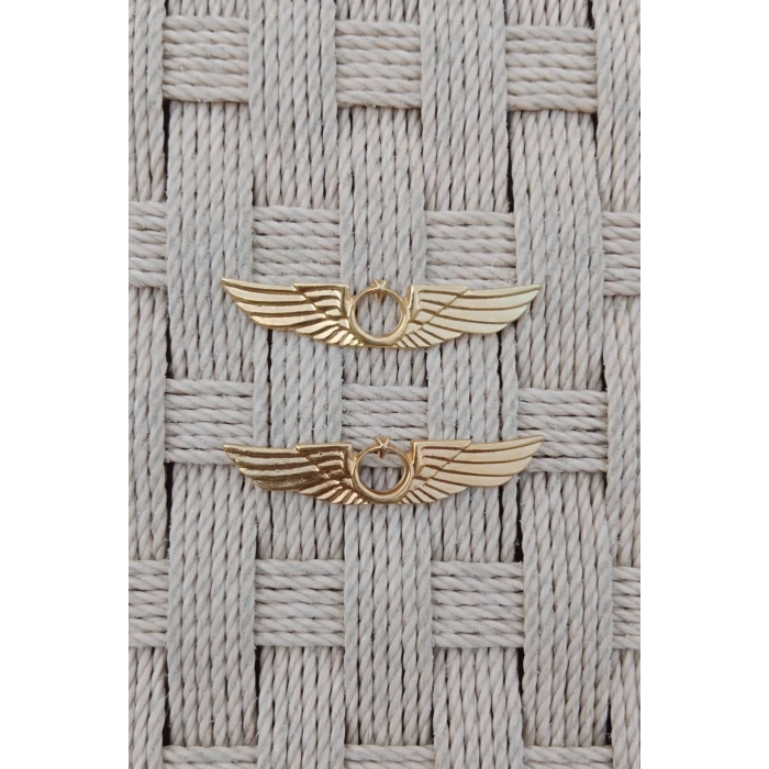 2 Adet Hava Kuvvetleri Sari renkli hava pilot metal gogus brovesi