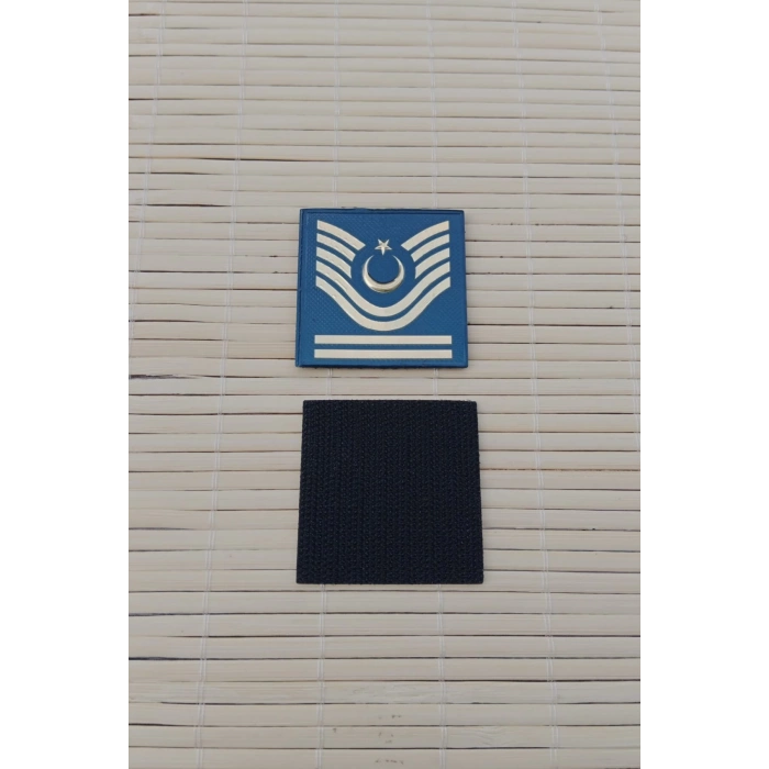 Jandarma Asayis Astsubay Kidemlibascavus Lacivert Renkli 3D Termoplastik Mini Rutbesi