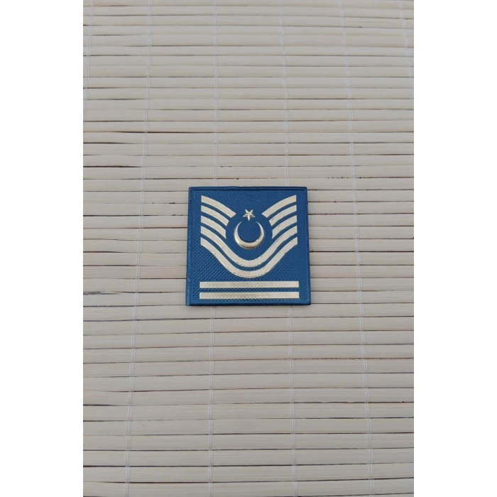 Jandarma Asayis Astsubay Kidemlibascavus Lacivert Renkli 3D Termoplastik Mini Rutbesi