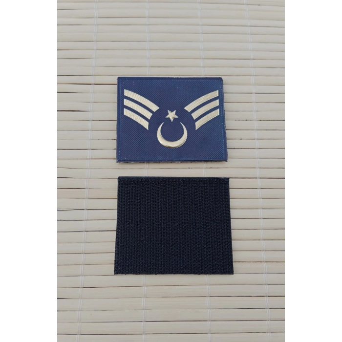 Jandarma Asayis Astsubay Kidemlicavus Lacivert Renkli 3D Termoplastik Mini Rutbesi