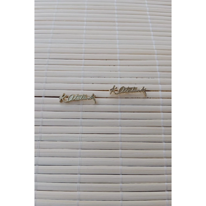 2 Adet K.Ataturk imzali Sarrafiyeli Taki ceket yaka ignesi yaka rozeti