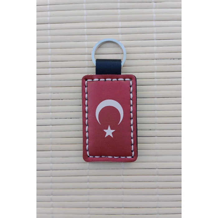 ozel Tasarim imzali Ataturk Siluetli Hakiki Deri Hediyelik Anahtarlik