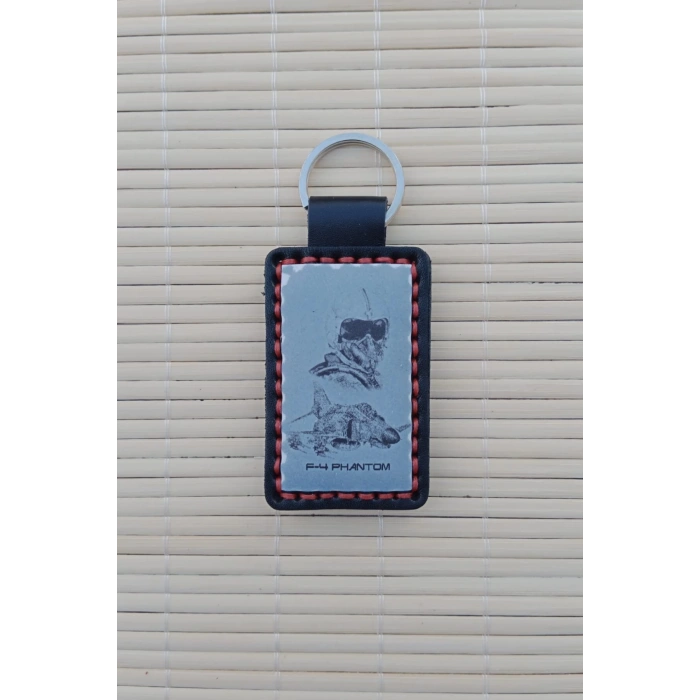 2 Adet ozel uretim F-4 Phantom istikbal Goklerdedir Yazili Ataturk Siuetli Hakiki Deri Hediyelik Anahtarlik