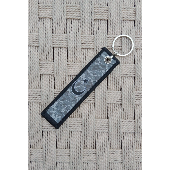 2 Adet Siyah Renkli Mustafa Kemal Ataturk imzali Siluetli Nakis islemeli Bez Anahtarlik