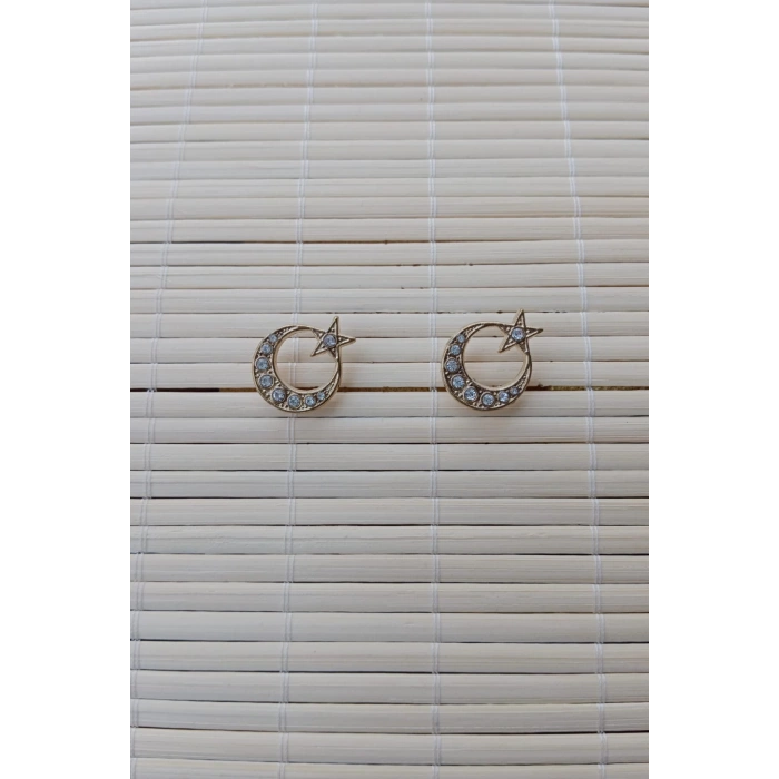 2 Adet Tasli Sari renkli Ayyildiz Sarrafiyeli Taki ceket yaka ignesi yaka rozeti