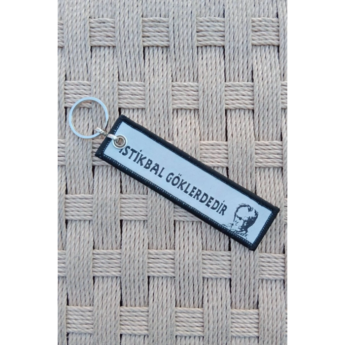 2 Adet Turk Hava Kuvvetleri istikbal Goklerdedir Yazili Nakis islemeli Bez Anahtarlik