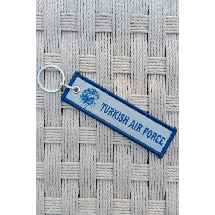 2 Adet Turkish Air Force istikbal Goklerdedir Yazili Nakis islemeli Bez Anahtarlik