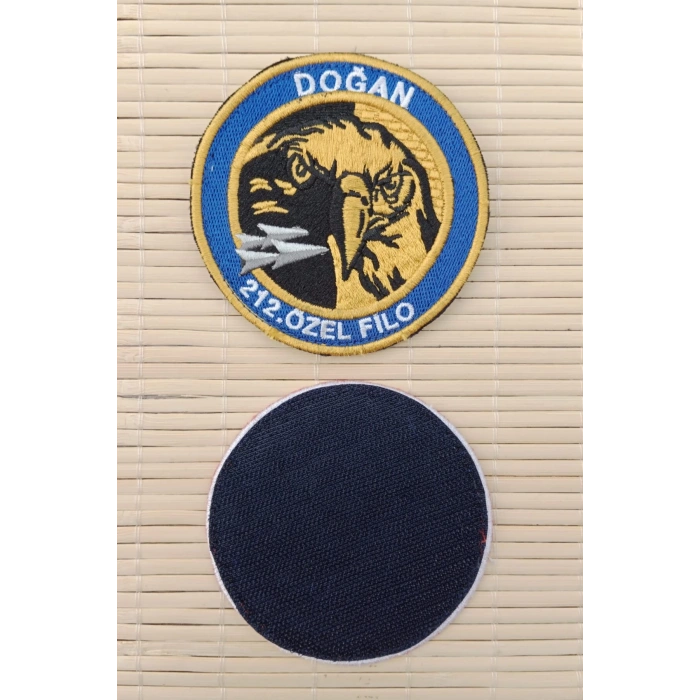 212. Ozel Filo Dogan Yazili Kartal Amblemli Nakis islemeli Arma Pec Patch