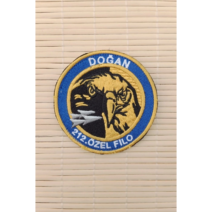 212. Ozel Filo Dogan Yazili Kartal Amblemli Nakis islemeli Arma Pec Patch