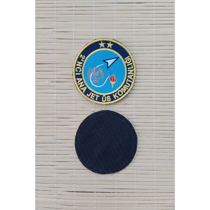 2.ci ana jet us komutanligi yazili kartal amblemli logolu nakis islemeli arma patch pec