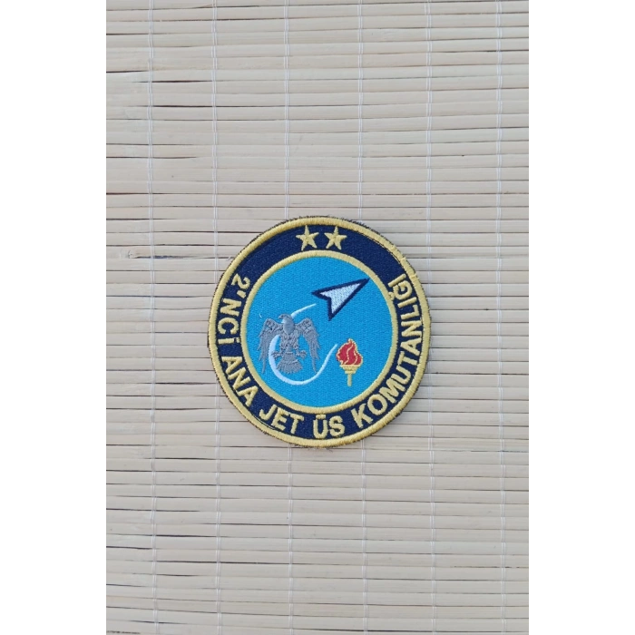2.ci ana jet us komutanligi yazili kartal amblemli logolu nakis islemeli arma patch pec