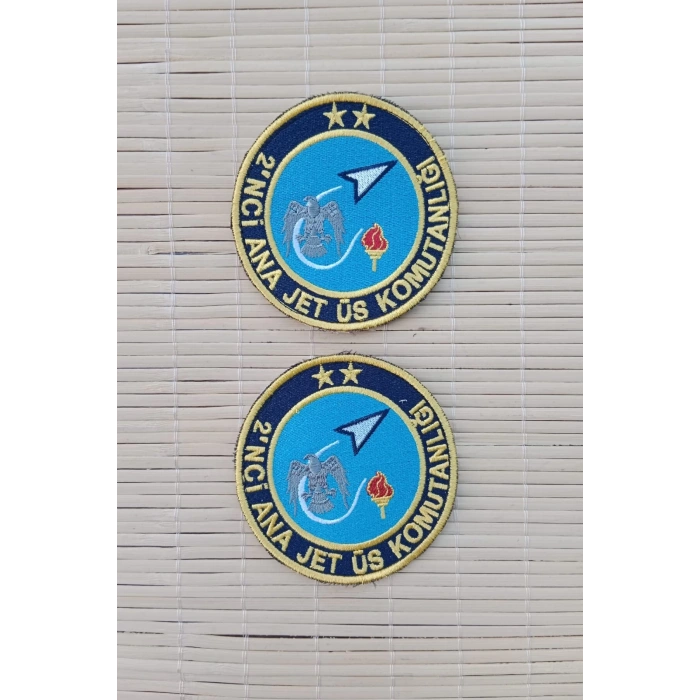 2.ci ana jet us komutanligi yazili kartal amblemli logolu nakis islemeli arma pec patch
