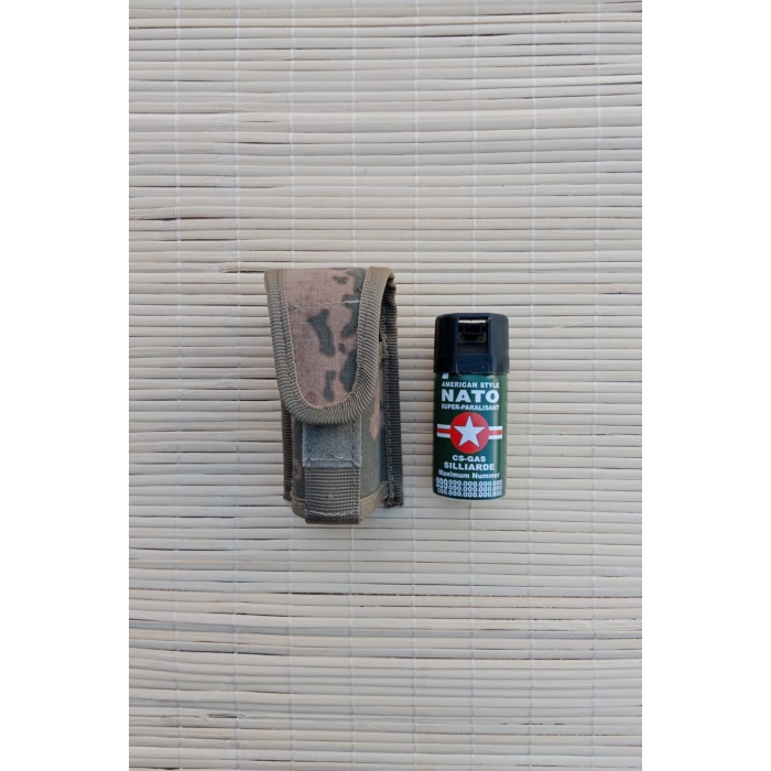 40 ml nato biber gazi kamuflaj renkli impertex biber gazi kilifi