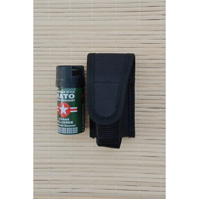 40 ml nato biber gazi siyah renkli impertex biber gazi kilifi bayan koruma aparati