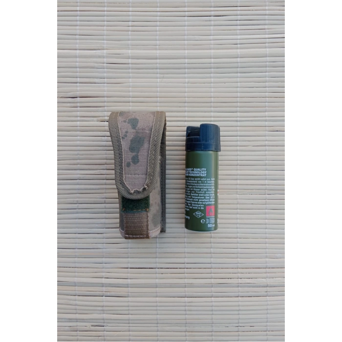 50 ml nato biber gazi kamuflaj renkli impertex biber gazi kilifi