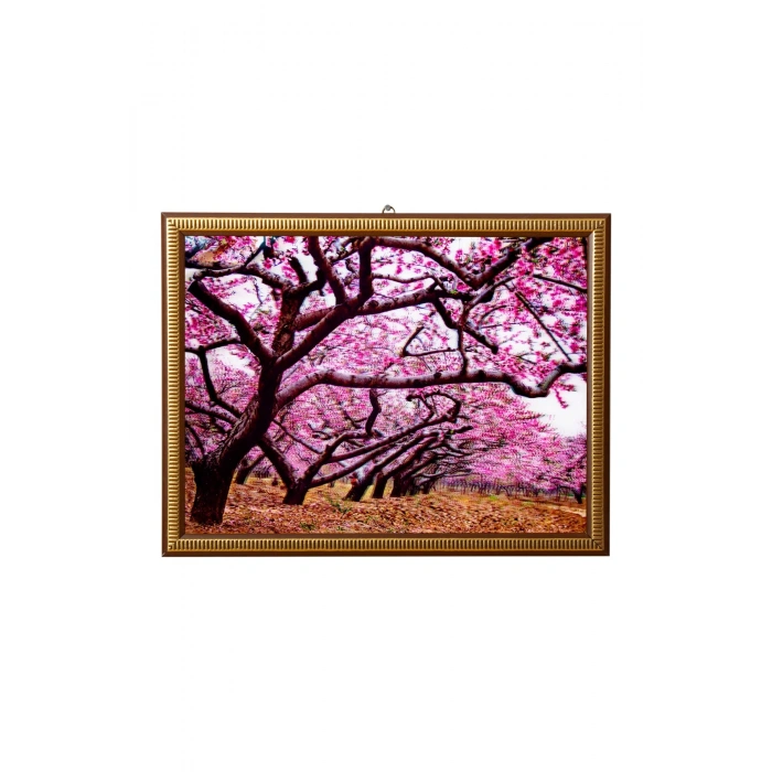 5d recine elmas boyama 180° hareketli sonbahar temali agacli cerceveli tablo resim