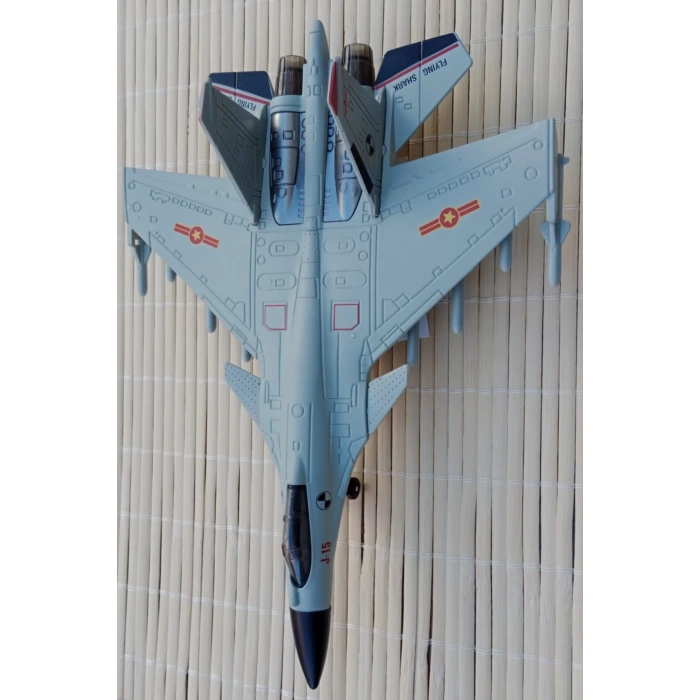 J 15 Flaying Shark Cek Birak Gri renkli Askeri Savas Ucagi Modeli Maket Ucak