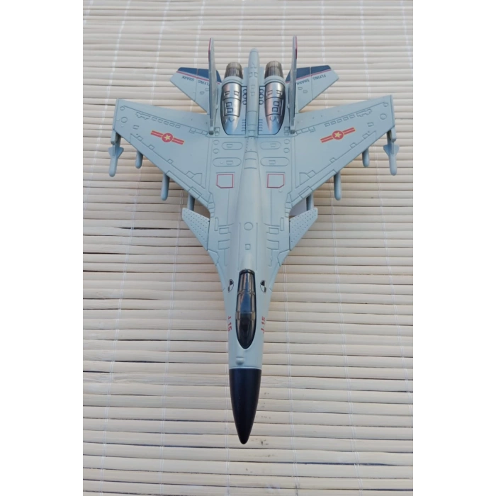 J 15 Flaying Shark Cek Birak Gri renkli Askeri Savas Ucagi Modeli Maket Ucak