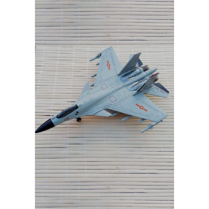 J 15 Flaying Shark Cek Birak Gri renkli Askeri Savas Ucagi Modeli Maket Ucak