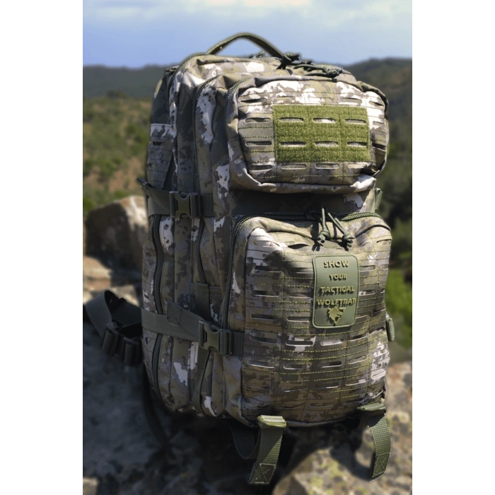 kamuflaj renkli lazer kesim 45 litre dagci askeri taktik sirt cantasi