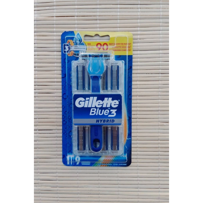 Acemi bedelli asker icin 3 bicakli gillette mach 3 hybrid Tiras Makinasi 1 + 9 Bicak jilet