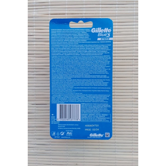 Acemi bedelli asker icin 3 bicakli gillette mach 3 hybrid Tiras Makinasi 1 + 9 Bicak jilet