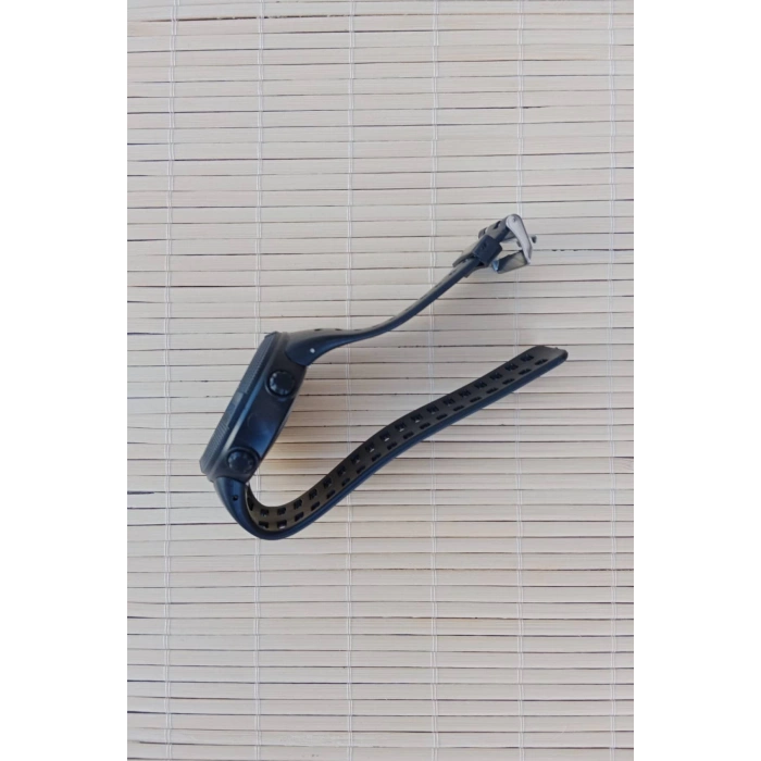 Acemi Bedelli Askerler icin Takvimli Alarmli Kronometreli Yumusak Klasik Siyah Kol Saati