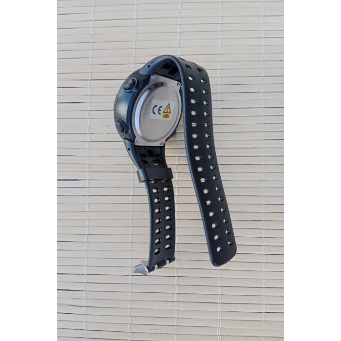 Acemi Bedelli Askerler icin Takvimli Alarmli Kronometreli Yumusak Klasik Siyah Kol Saati