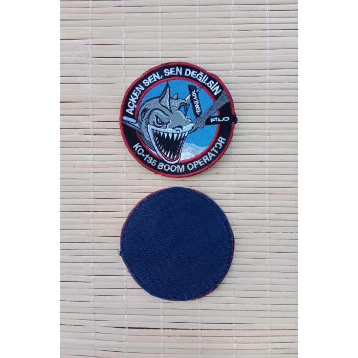 acken sen sen degilsin k c 135 boom operator yazili nakis islemeli arma patch pec