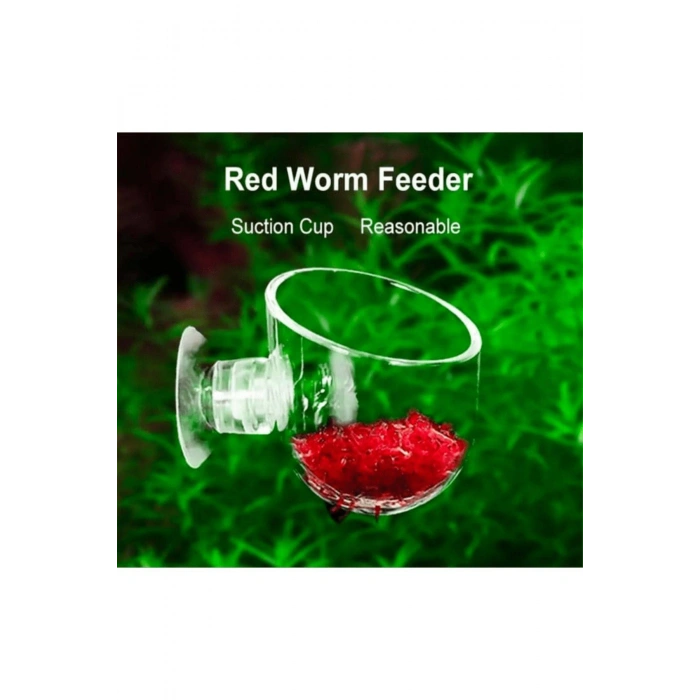 Akvaryum Dekorasyon Bitki Yetistirme ve Yemleme icin Mini Vantuzlu Akrilik Saksi