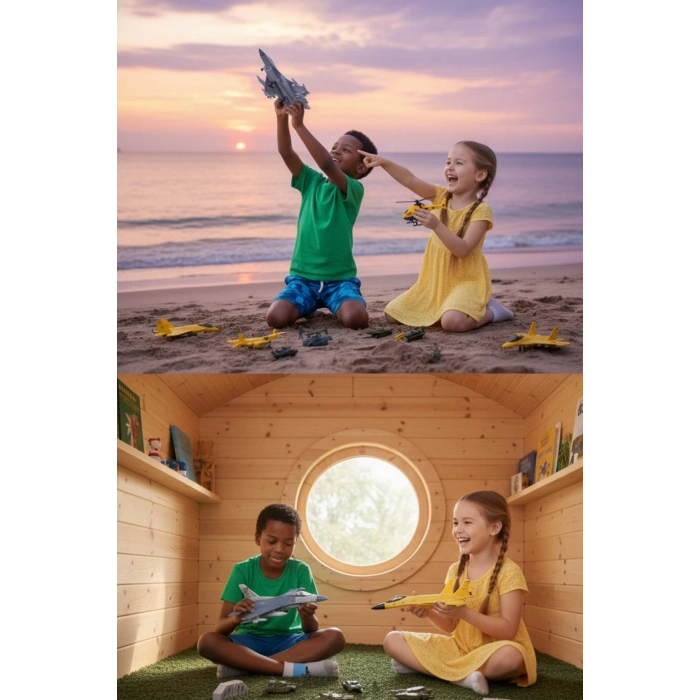 AL AF 88 599 Cek Birak Koyu Acik Gri Askeri Savas Ucagi Modeli Maket Ucak