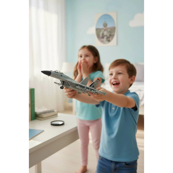 AL AF 88 599 Cek Birak Koyu Gri Askeri Savas Ucagi Modeli Maket Ucak