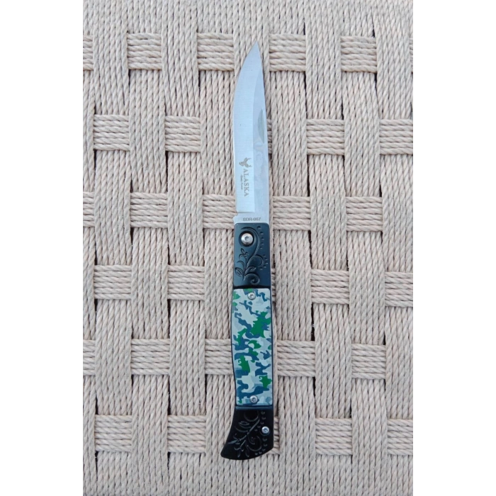 Alaska SDR-067 Paslanmaz Karbon Celik Govdeli D2 Kamp Caki Bicak