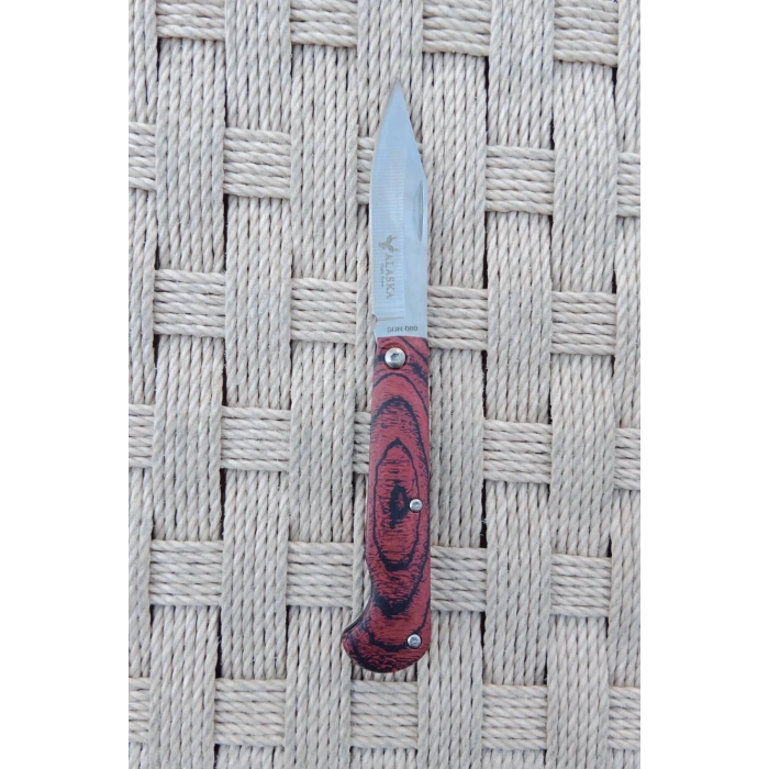 Alaska SDR-080 Paslanmaz Karbon Celik Govdeli D2 Kamp Caki Bicak