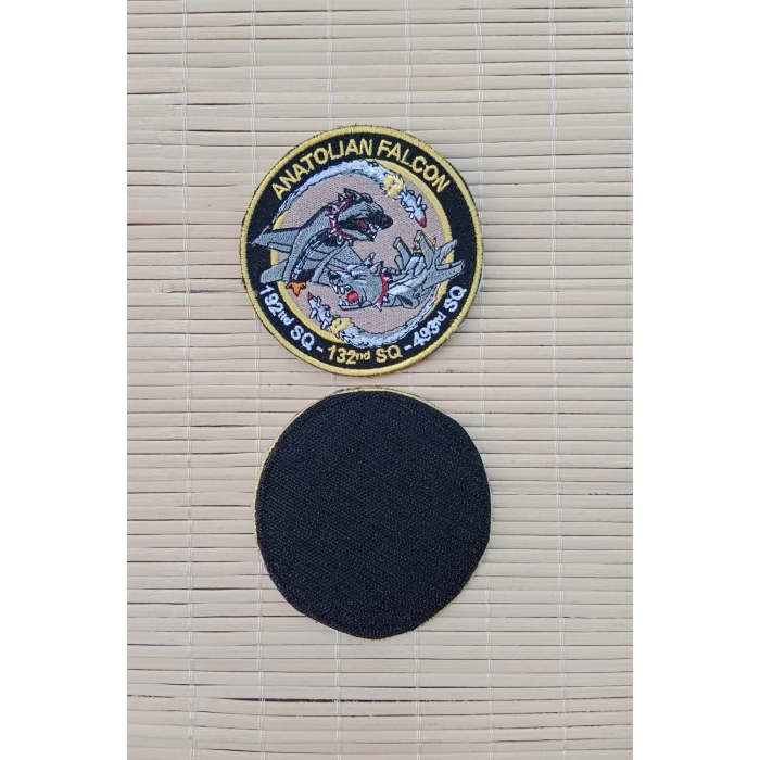 anatolian falcon 192. sQ 132. sQ 493. sQ yazili nakis islemeli arma patch pec