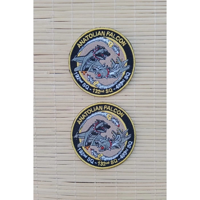 anatolian falcon 192. sQ 132. sQ 493. sQ yazili nakis islemeli arma pec patch