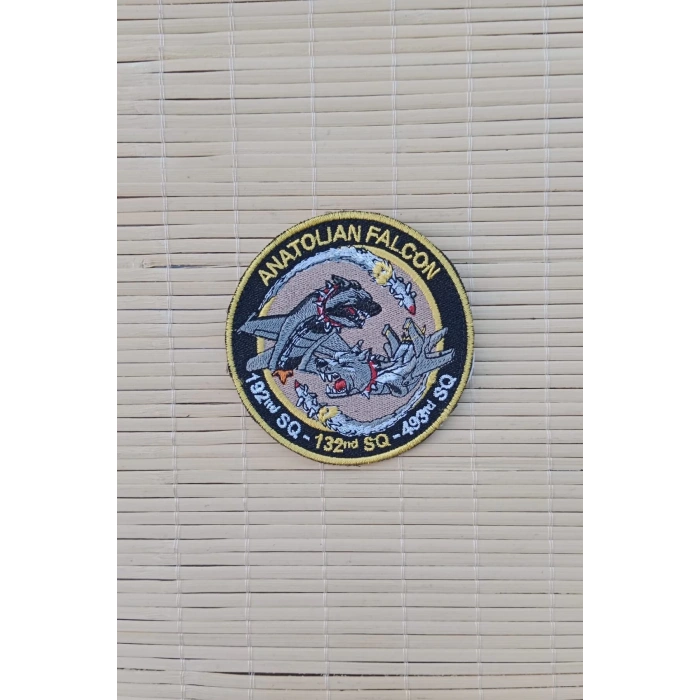anatolian falcon 192. sQ 132. sQ 493. sQ yazili nakis islemeli arma pec patch