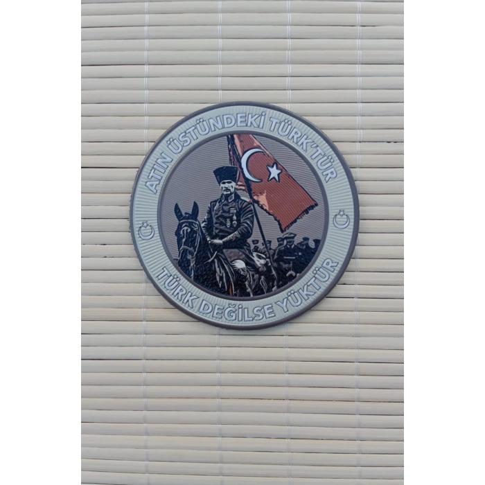 Atin Ustundeki Turktur Turk Degilse Yuktur 3D Termoplastik Silikon Kabartma Arma Pec Patch