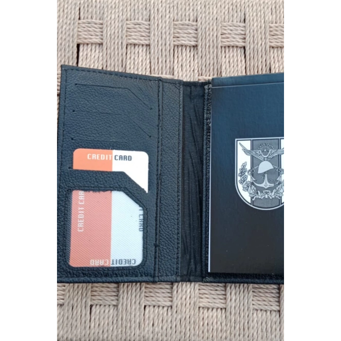 bekci amblemli ozel tasarim gri renkli hakiki deri rozetli bloknot