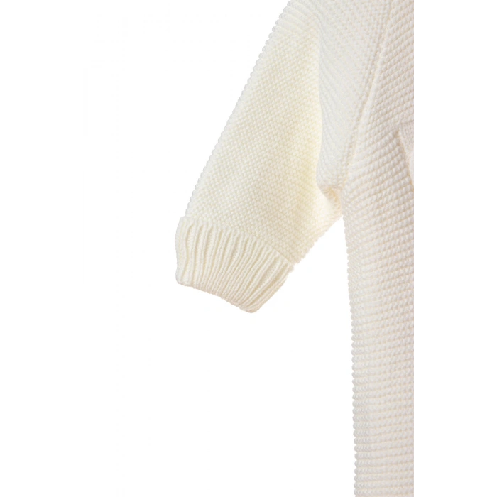 beyaz renkli bebe wersoft dugmeli triko uzun kollu kaliteli kapusonlu bebek tulum