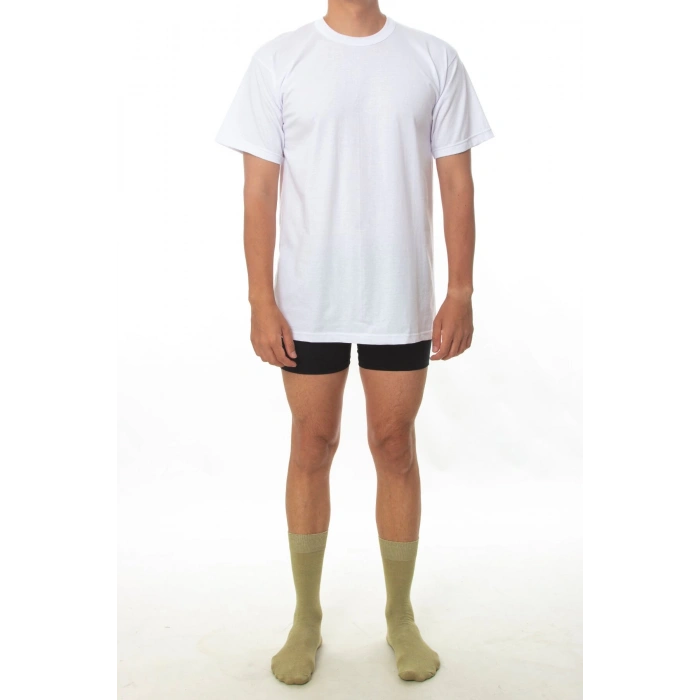 beyaz renkli hatay iskenderun deniz er egitim alayi acemi bedelli asker icin kisa kollu pamuklu asker fanilasi siyah likrali boxer haki mevsimlik bot corap