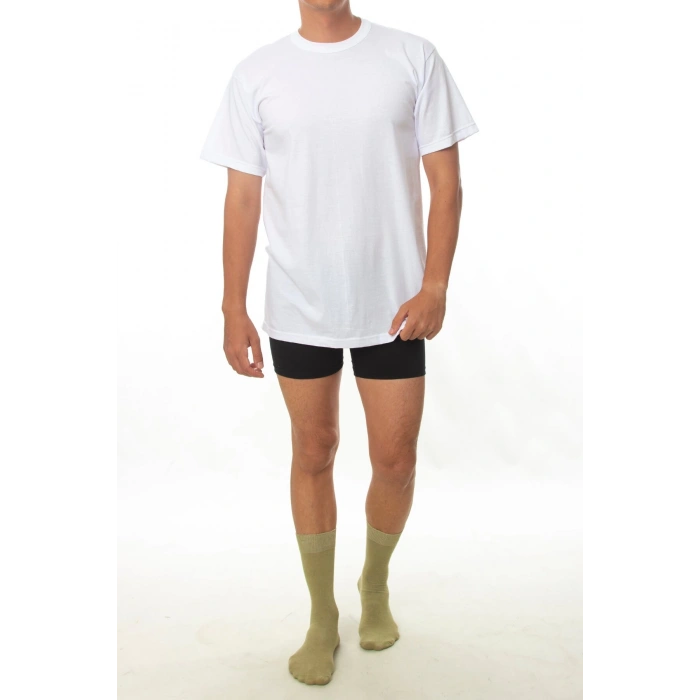 beyaz renkli hatay iskenderun deniz er egitim alayi acemi bedelli asker icin kisa kollu pamuklu asker fanilasi siyah likrali boxer haki mevsimlik bot corap