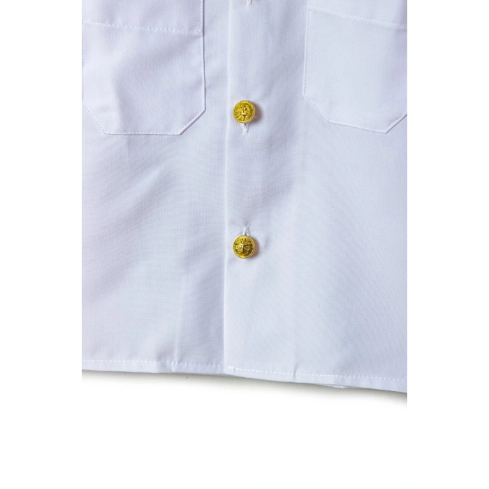 beyaz renkli kisa kollu sapkali yuzbasi cocuk kiyafet denizci kostum kaptan takimi