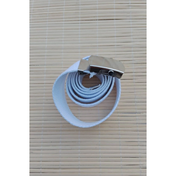 Beyaz Renkli Metal Beyaz Tokali Deniz Kuvvetleri isbasi Harici Dokuma Kaptan Kemer