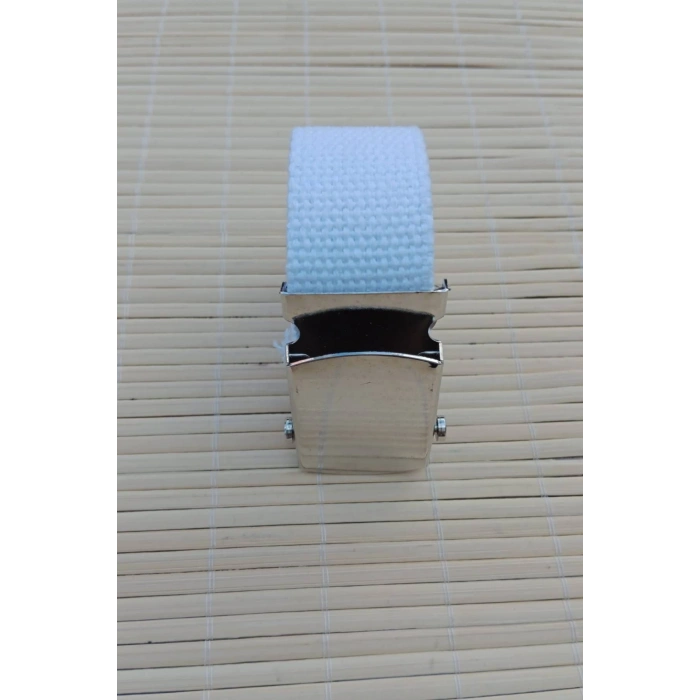 Beyaz Renkli Metal Beyaz Tokali Deniz Kuvvetleri isbasi Harici Dokuma Kaptan Kemer