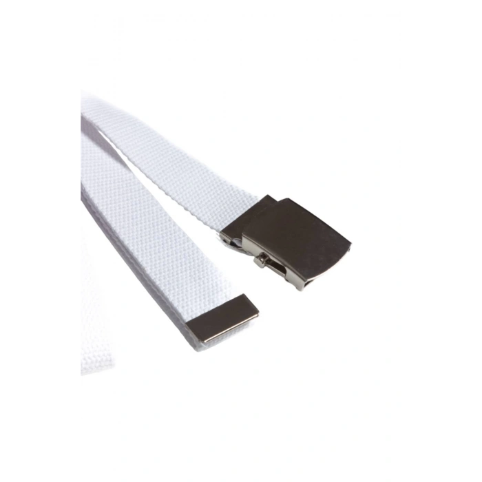 Beyaz Renkli Metal Beyaz Tokali Dokuma Cocuk Kemer Palaska