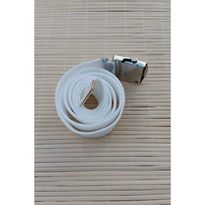 Beyaz Tokali Beyaz Renkli Deniz Kuvvetleri isbasi Harici Dokuma Kaptan Kemer