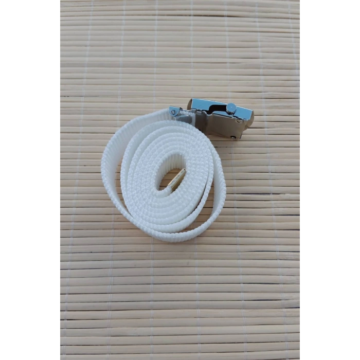 Beyaz Tokali Beyaz Renkli Deniz Kuvvetleri isbasi Harici Dokuma Kaptan Kemer